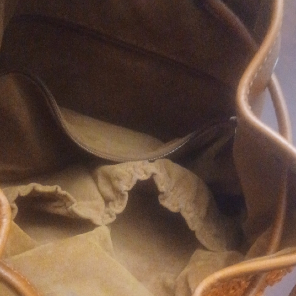 Patricia Nash Tan Woven Leather Backpack - Picture 5 of 9